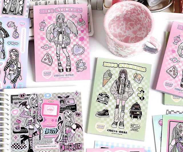 150PCS Journaling Decorative Sticker Pink Kawaii Brazil