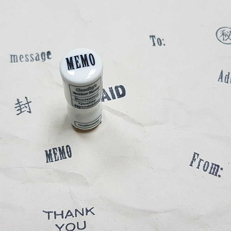 Classiky Porcelain Stamp【MEMO (20452-01)】 - Stamps & Stamp Pads - Pottery White