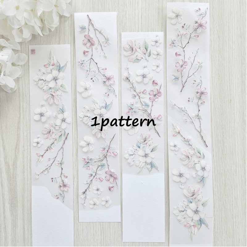 Masking tape_flower_song of spring 1pattern - 貼紙 - 塑膠 