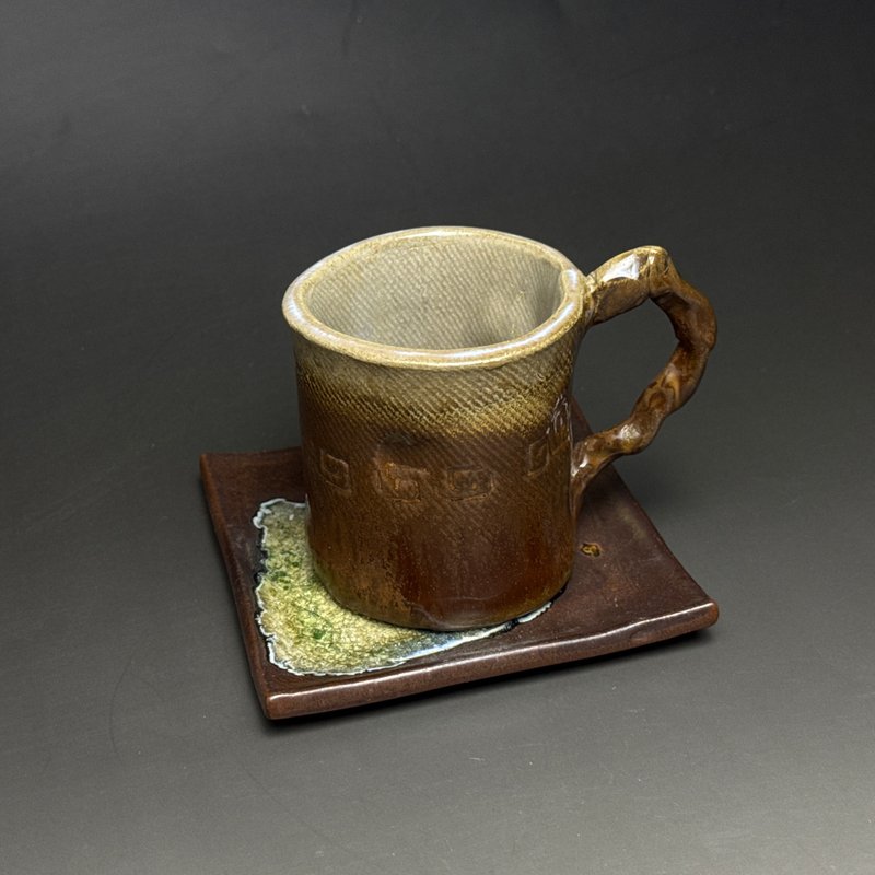 台灣【手作HandMade】侘寂の咖啡杯組叁 - 咖啡杯/馬克杯 - 陶 咖啡色