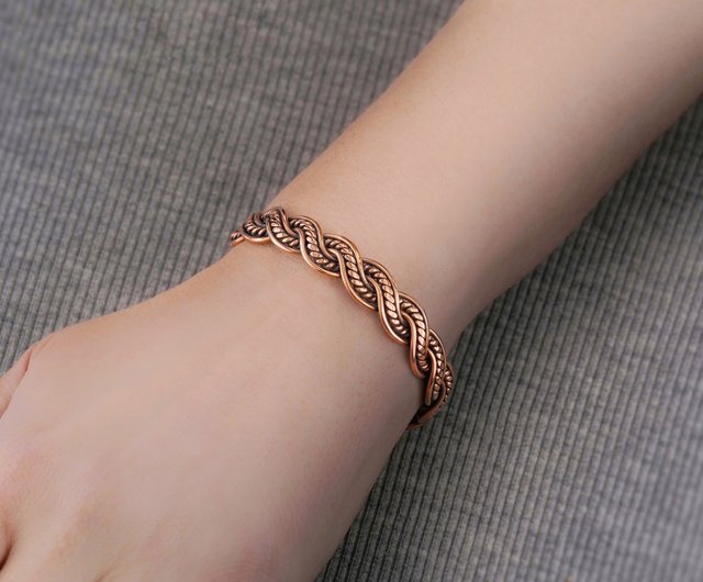 Wire wrapped copper bracelet / Unique stranded wire jewelry Wire Wrap Art -  Shop Wire Wrap Art Bracelets - Pinkoi