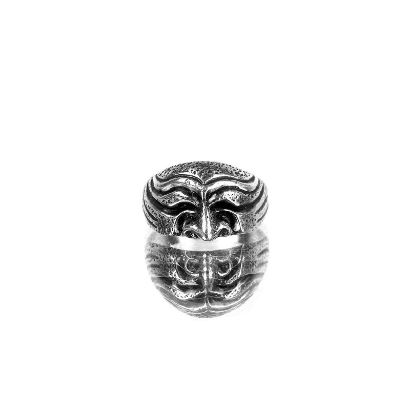 Korea traditional Mask Hahoe Tal Silver ring / Tal - 1 - 戒指 - 其他金屬 銀色