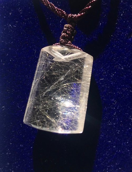 Could9Crystal 巴西 金髪晶水晶吊墜 冰透 項鍊 原石 水晶 擺設 pendant