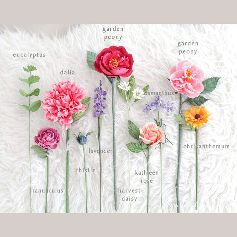 TRESUROUS | Paper Flower Bridal Bouquet - งานไม้/ไม้ไผ่/ตัดกระดาษ - กระดาษ สึชมพู