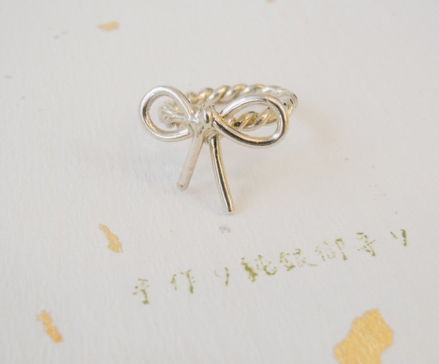 silver】 Ladies Bow Tie Ring ９号(JP) - Shop Nydia's Silver Amulet