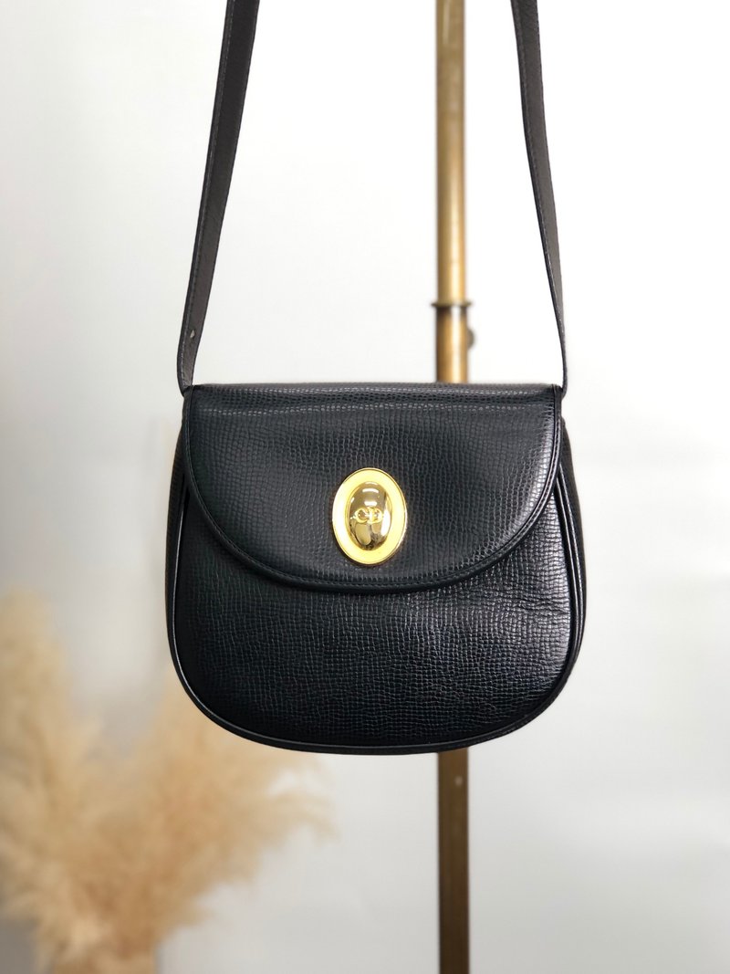 【 日本直送　名牌中古包 】Christian Dior クリスチャン ディオール ショルダーバッグ ブラック CDロゴ レザー vintage seeypn - 側背包/斜背包 - 真皮 黑色