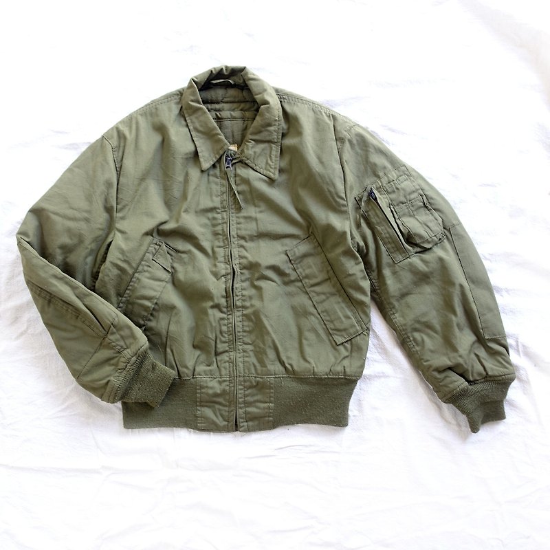BajuTua/vintage/CVC U.S. tank cold-resistant jacket (unisex) - Men's Coats & Jackets - Nylon Green
