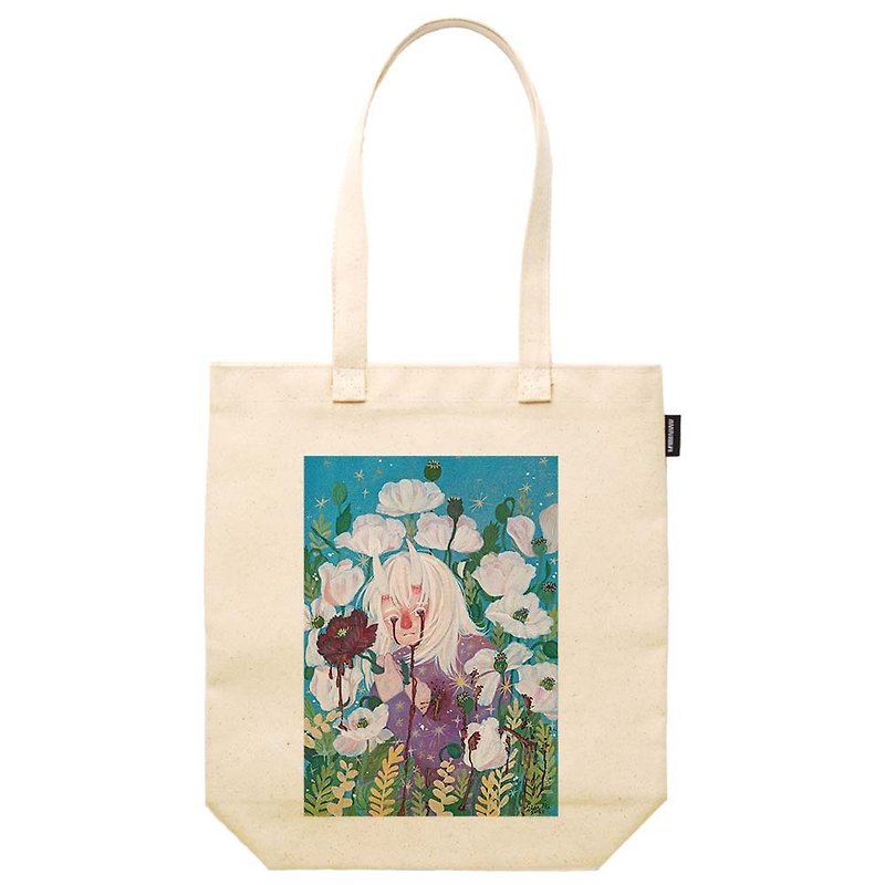 │I and my white melancholy artist series │synthetic canvas tote bag - กระเป๋าแมสเซนเจอร์ - ผ้าฝ้าย/ผ้าลินิน หลากหลายสี