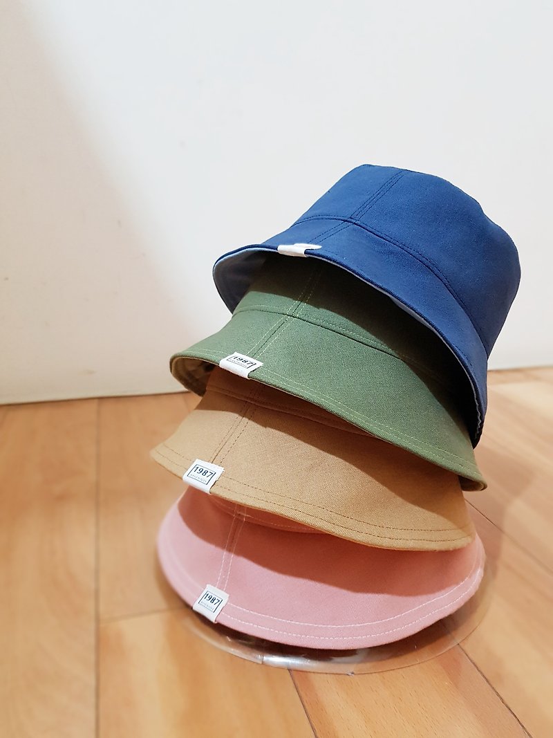 【素色】雙面 漁夫帽 帽子 手工帽 雙面帽 禮物 #四周出貨 - 帽子 - 棉．麻 多色