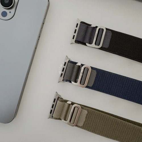 LUKO.Store Apple Watch I 運動款 I 手工尼龍鈦合金S回環錶帶 野徑 工裝新色