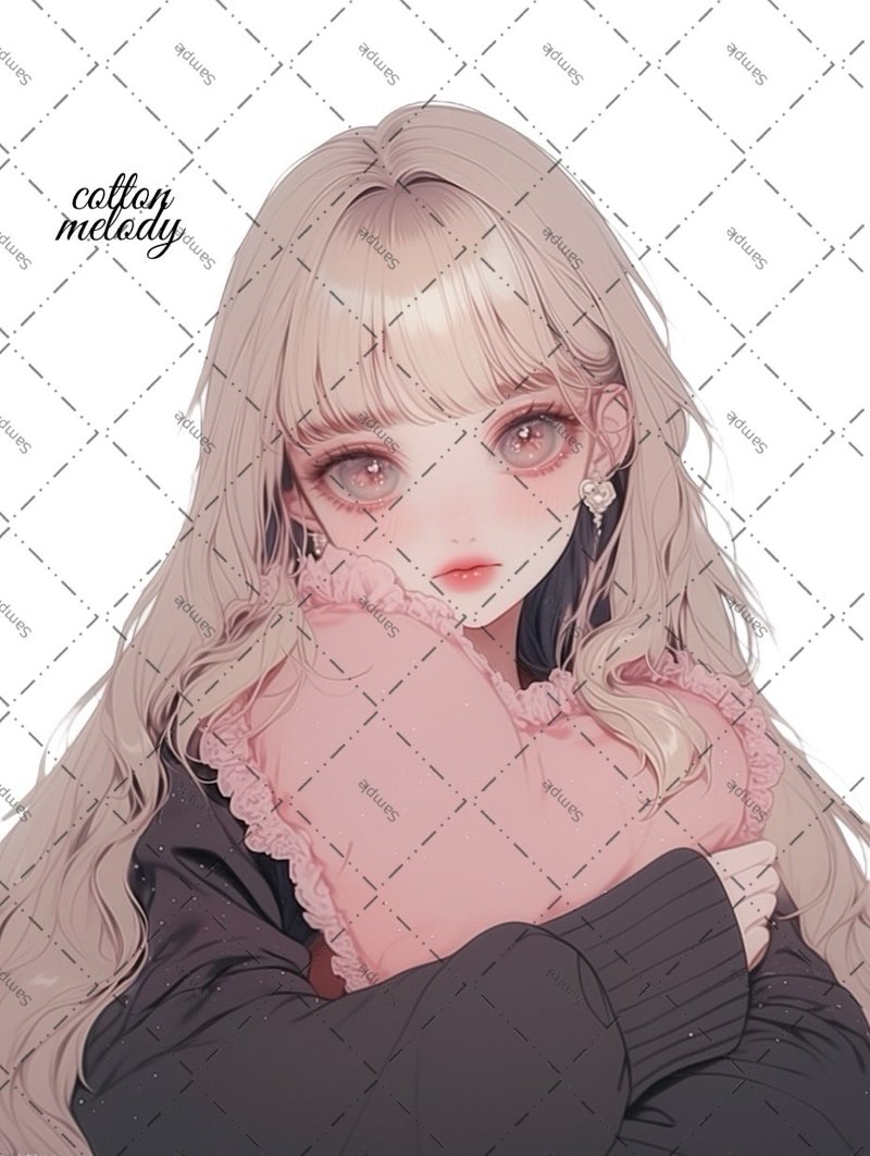 original sticker no.1957 人物ステッカー オリジナルステッカー オリジナル人物ステッカー 装飾ステッカー cotton melody - 貼紙 - 紙 