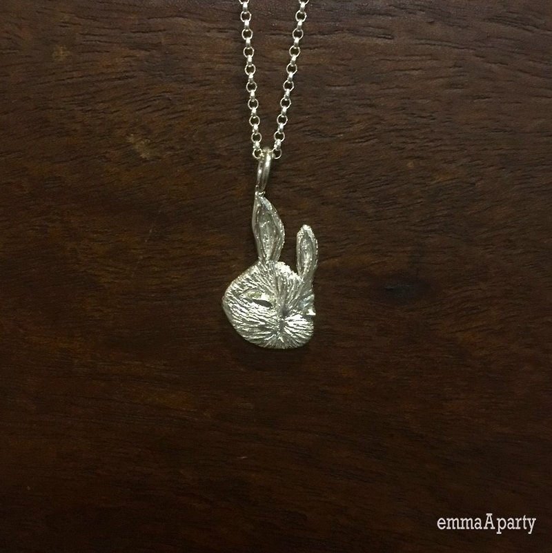 emmaAparty handmade sterling silver necklace ``rolling eyes rabbit'' - สร้อยคอ - เงินแท้ 