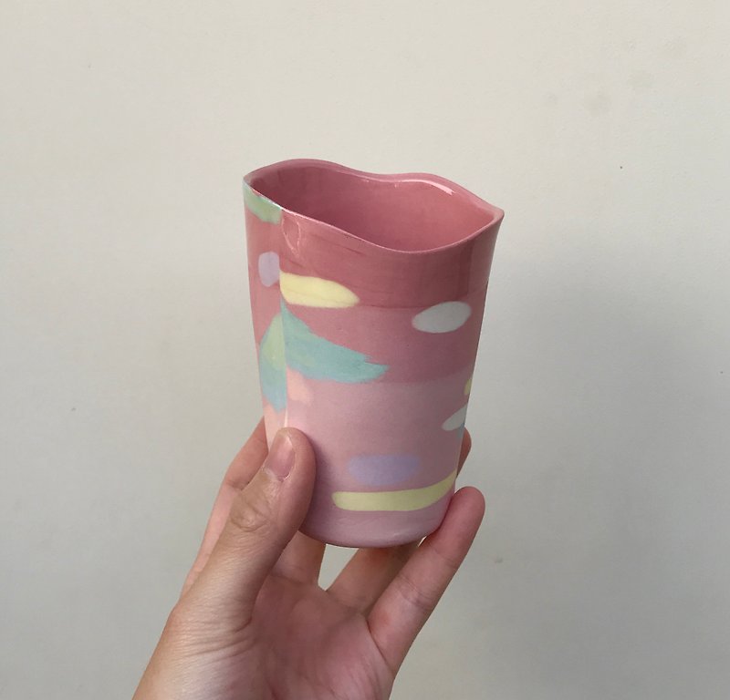 Strawberry Wave Porcelain Tumbler - Cups - Porcelain 