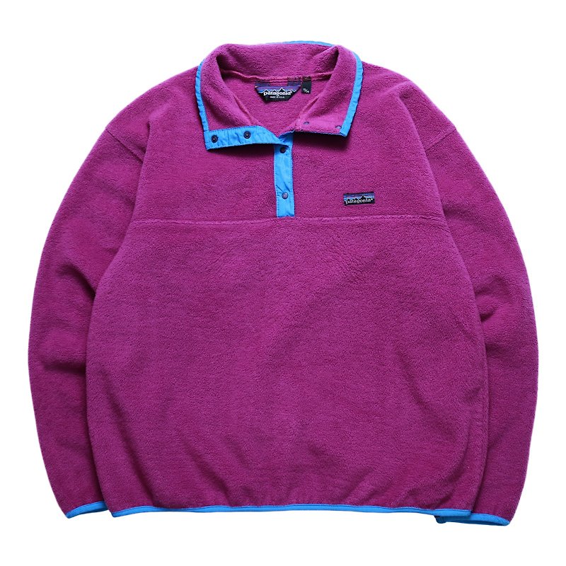 美國製 PATAGONIA 葡萄紫套頭衫 抓毛絨上衣 Fleece Pullover - 女上衣/長袖上衣 - 其他人造纖維 紫色