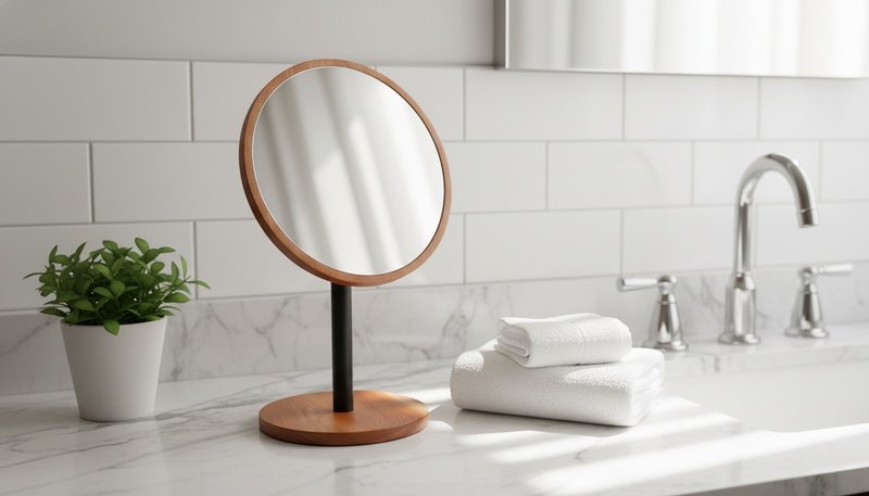 WK x GS 國產材 化妝桌鏡 - 化妝掃/鏡子/梳子 - 木頭 咖啡色