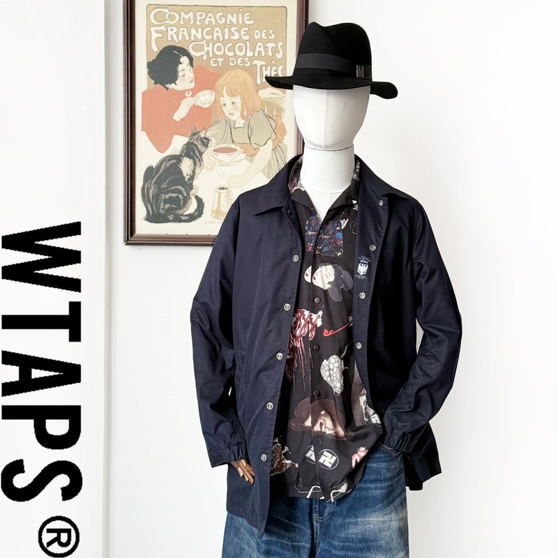 美品 WTAPS WINDBREAKER 02長版防風防水夾克風衣外套 NAVY 日製 - 男夾克/外套 - 防水材質 藍色