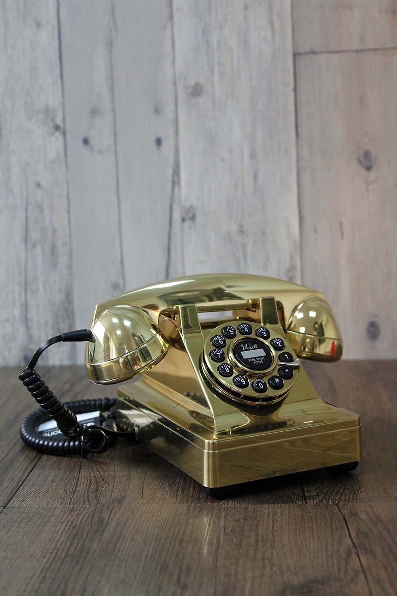 Britain imported 302 classic retro style desktop phone / industrial style (cool gold) - 瑕疵 sale - Other - Plastic Gold