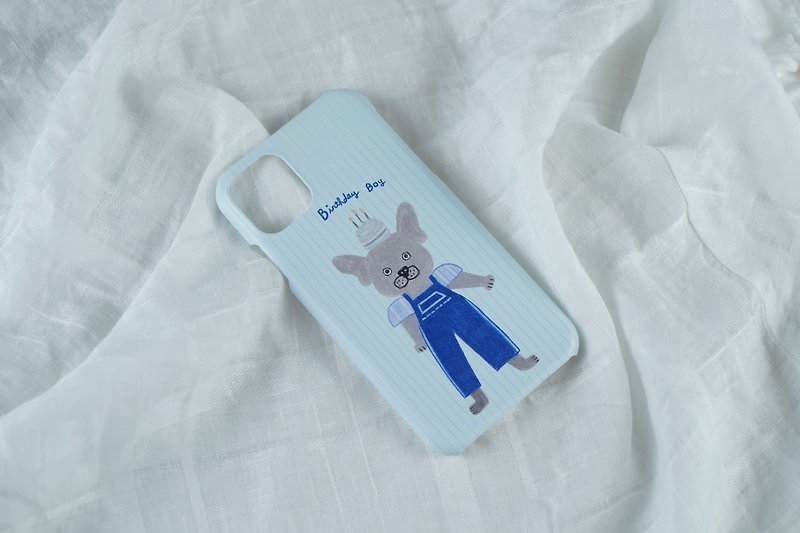 Fadou happy birthday mobile phone case - เคส/ซองมือถือ - พลาสติก สีน้ำเงิน
