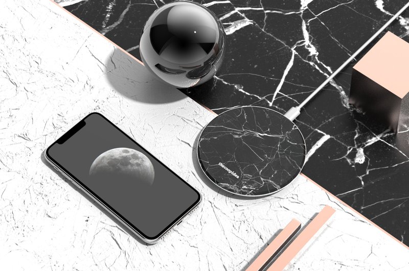 thecoopidea - Moon 10W Wireless Charging Pad - ที่ชาร์จไร้สาย - วัสดุอื่นๆ สีดำ