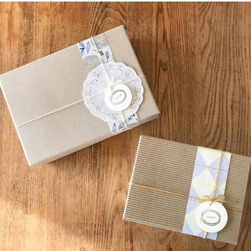 ギフトラッピング(BOX) - 出産祝い用贈物 - 紙 カーキ