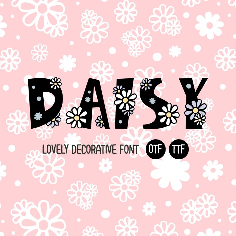 Daisy Font OTF TTF - 字體設計 - 其他材質 