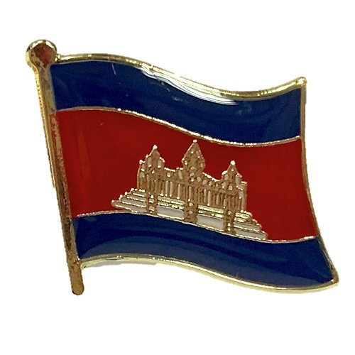 A-ONE Cambodia 柬埔寨 紀念飾品 國旗飾品 國旗別針 紀念品 國旗徽章