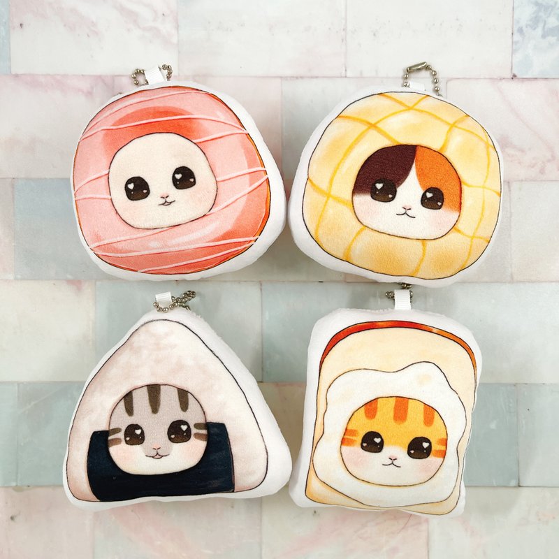 Food shaped cat pillow pendant - พวงกุญแจ - วัสดุอื่นๆ 