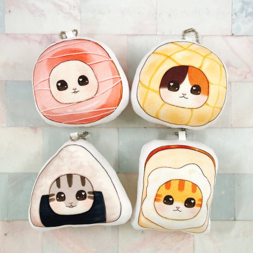 卡哇喵Kawameow 食物造型貓咪小抱枕吊飾