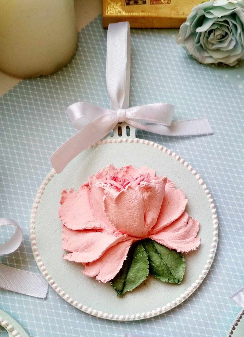 Christmas tree ornaments blue Hanging christmas tree decor  Flower ornament - 兒童家具 - 木頭 藍色