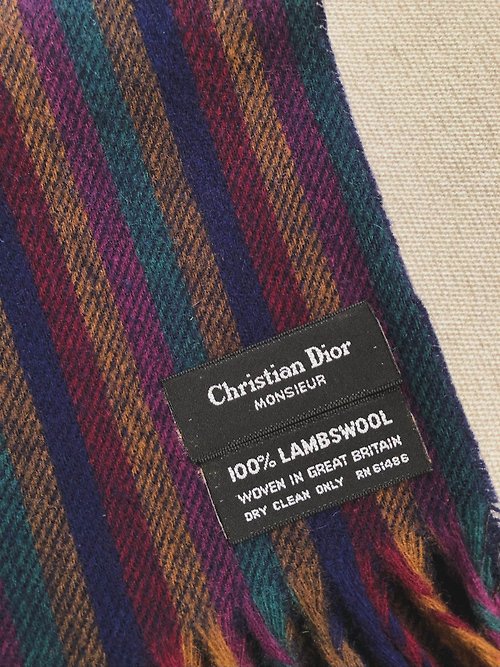 Insidelook VINTAGE Christian Dior CD 羊毛圍巾 / 英國製