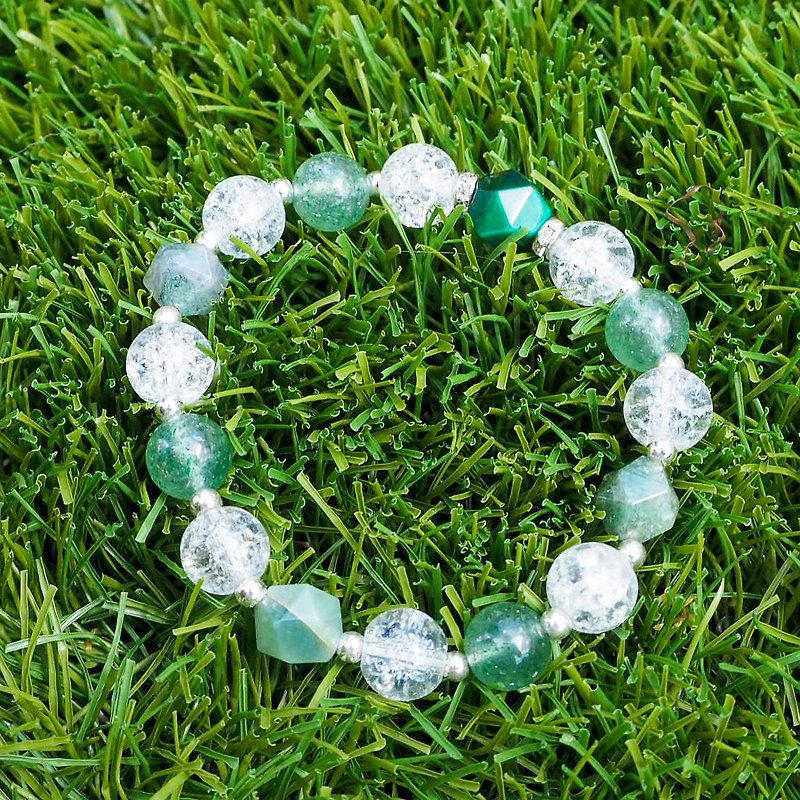 handmade crystal bracelet - Bracelets - Crystal Green