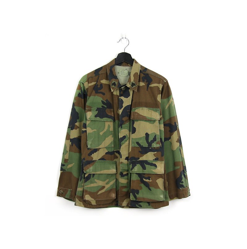 Back to Green:: The original color of the field camouflage shirt issued by the U.S. Army // Army Vintage - เสื้อเชิ้ตผู้ชาย - ผ้าฝ้าย/ผ้าลินิน 