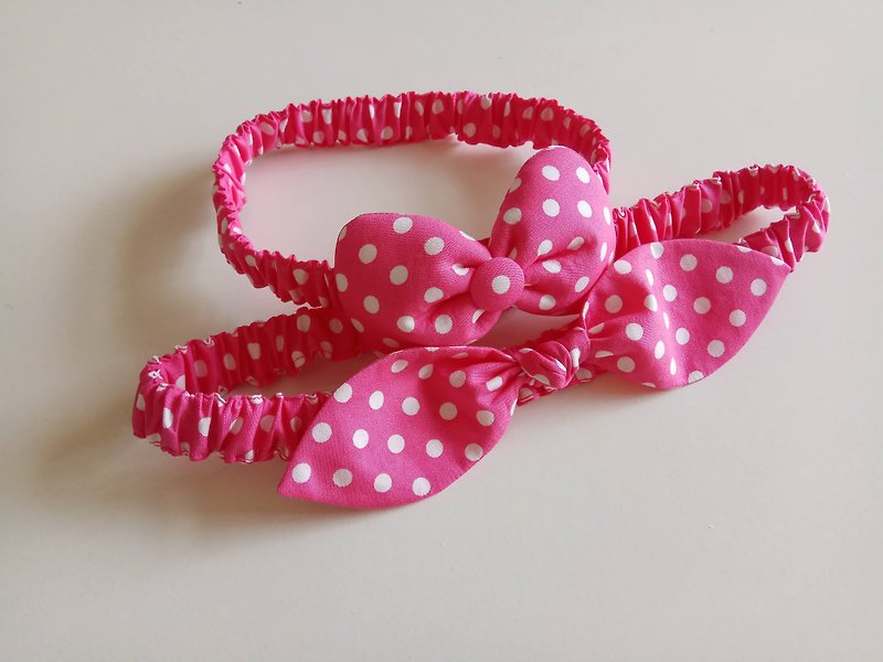 Parenting hair ribbon gift mother and daughter headdress - Hair Accessories - Cotton & Hemp Pink