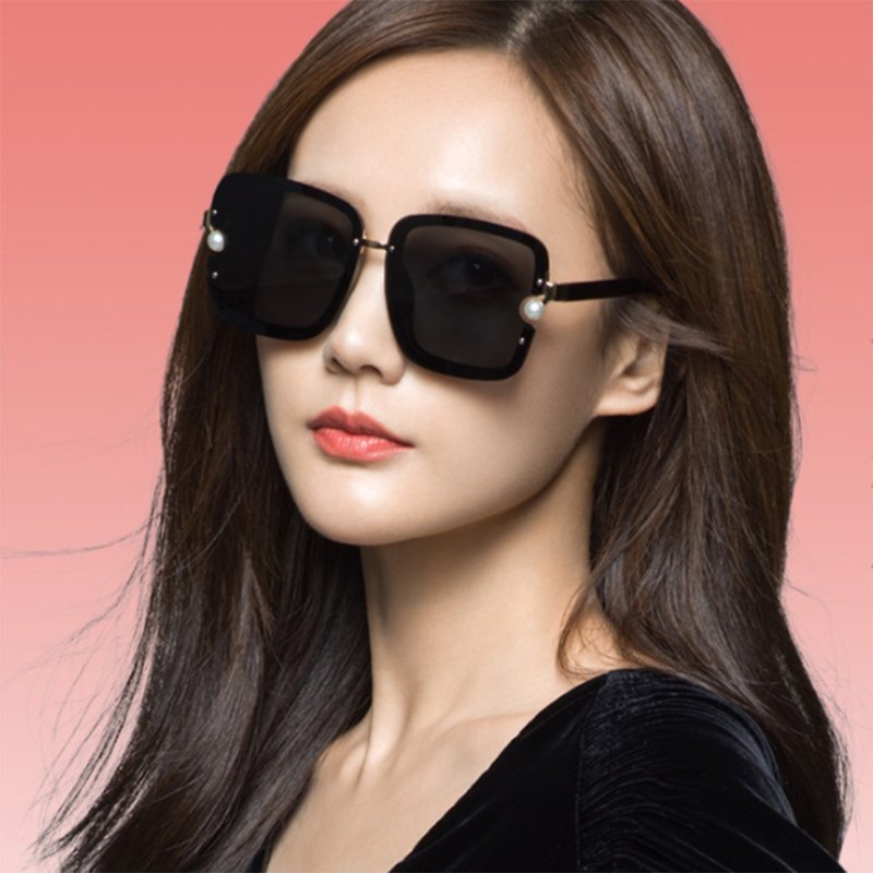 [Free Shipping] Li Yitong's same UV-blocking polarized glasses/Weishang - กรอบแว่นตา - วัสดุอื่นๆ สีดำ