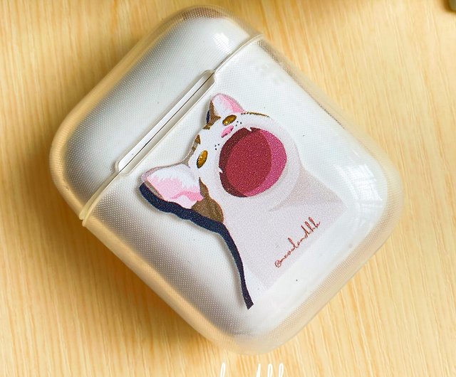 Meme cat earphone case D - Shop meowlandhk Headphones & Earbuds Storage -  Pinkoi