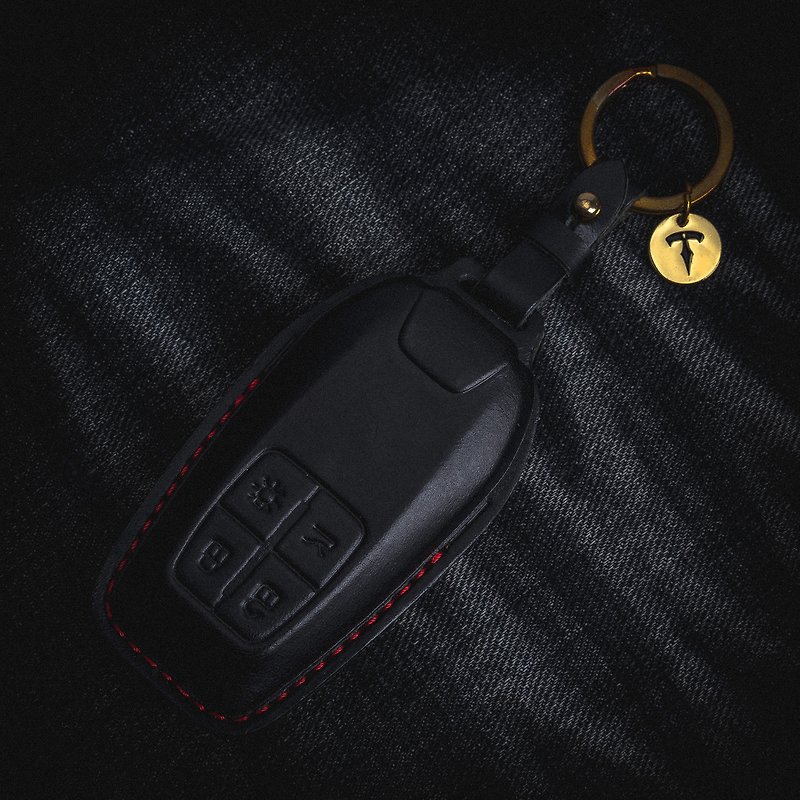 法拉利 FERRARI 458 488 加州 California汽車鑰匙皮套 - 鑰匙圈/鎖匙扣 - 真皮 黑色