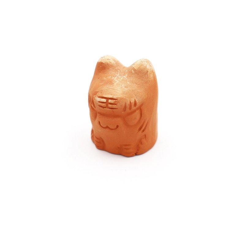 Closed Tiger Brick Pen Holder/Doll (Little Tiger) - ตุ๊กตา - วัสดุอื่นๆ 