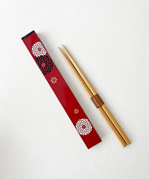 東京食器 - 讓你的料理變漂亮 【環保餐具】百華系列 筷子&筷盒組 紅 /HAKOYA
