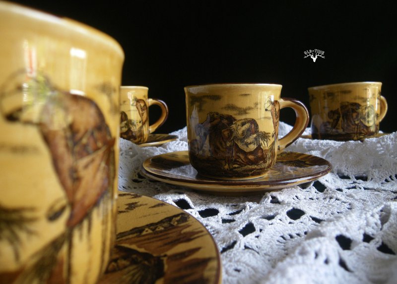 【老時光 OLD-TIME】早期日本製咖啡杯(一杯一盤為一組) - 擺飾/家飾品 - 其他材質 