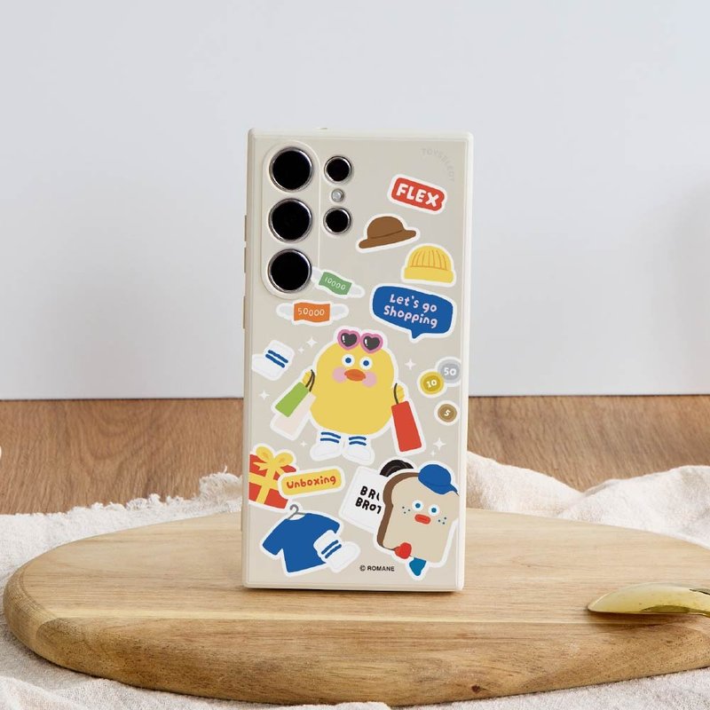 Brunch Brothers Shopping Sticker Random Floral Solid Silicone SAMSUNG Phone Case - เคส/ซองมือถือ - พลาสติก หลากหลายสี