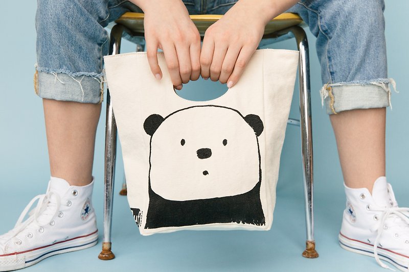 [Canada Fluf Organic Cotton] Handbag--(Dilly Bear) - Handbags & Totes - Cotton & Hemp Multicolor