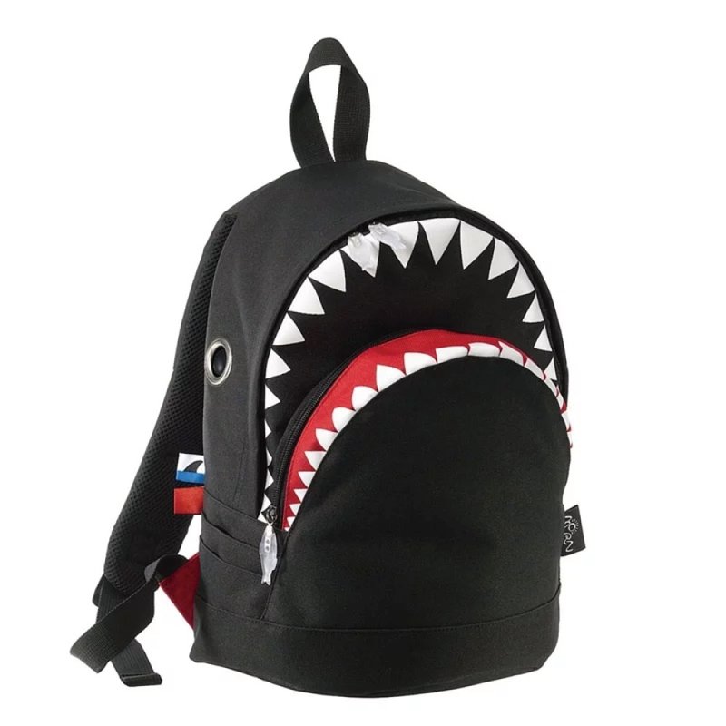 Morn Creations Genuine Shark Backpack (M) Black (SK-102-BK) - Backpacks - Other Materials Black