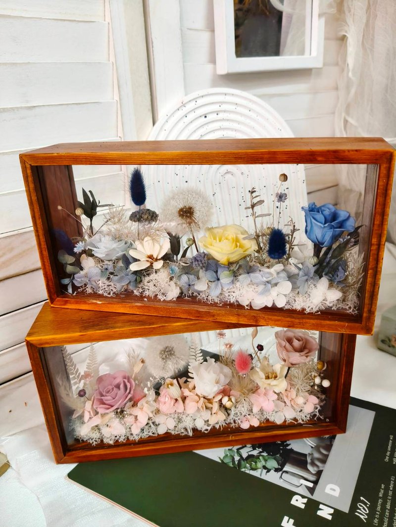 【蕎翎工作室】蒲公英透視花園相框 - 乾燥花/永生花 - 植物．花 多色
