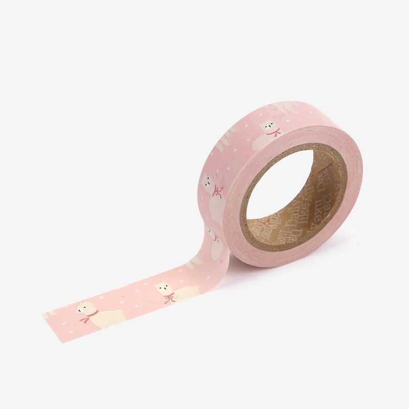 Single roll of paper tape - 142 alpaca, E2D18634 - Washi Tape - Paper Pink
