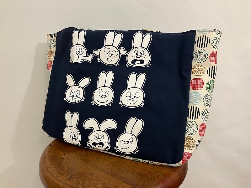 Rabbit Tote Bag-Loop - กระเป๋าถือ - ผ้าฝ้าย/ผ้าลินิน 