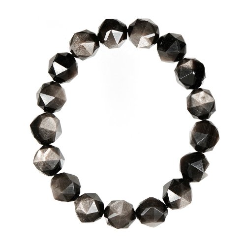 正佳珠寶 Gemsrich Jewelry 【正佳珠寶】銀曜石 鑽切銀曜 10mm 銀曜石手珠
