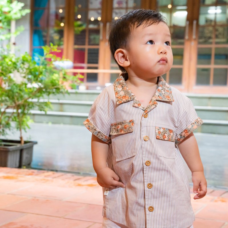 [Children] Gentleman’s Shirt – Mint First Night - เสื้อยืด - ผ้าฝ้าย/ผ้าลินิน สีเขียว