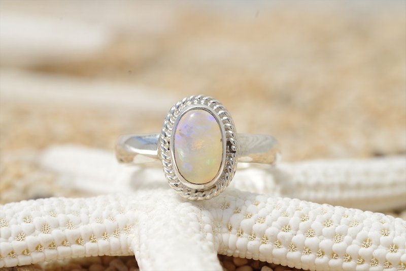 Silver ring size No. 14 of opal - General Rings - Gemstone Multicolor