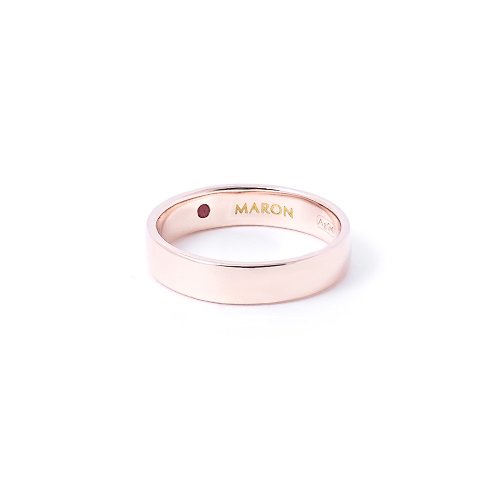 MARON Jewelry Love Band Ring (Rose gold)