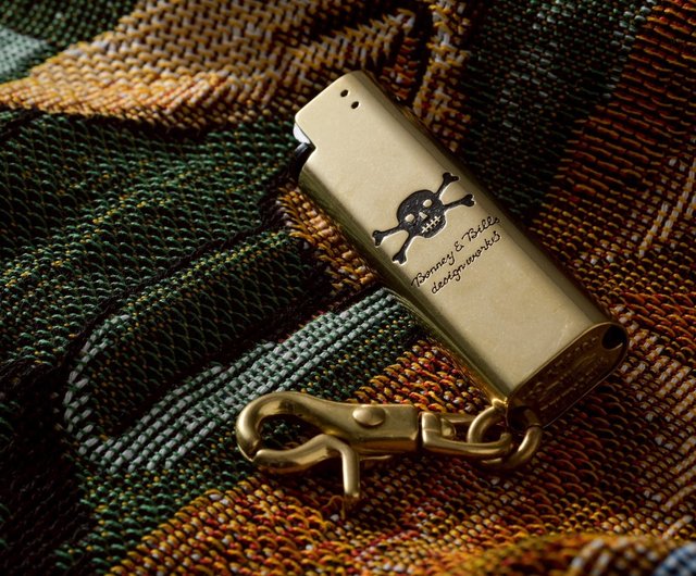 【新品】☆ビューティービースト：ロゴ刻　ブロック型　真鍮　ライターケース 新品】☆ビューティービースト：ロゴ刻 ブロック型 真鍮